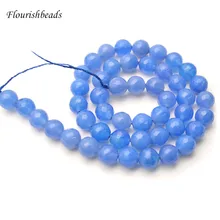 8 мм граненый Небесно-Голубой Агат Камень Круглый Loose бусы