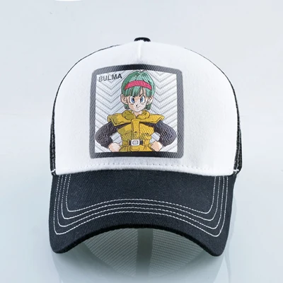 TQMSMY летние мужские кепки с сеткой для водителей грузовиков аниме персонаж BULMA Женская бейсболка мужской Регулируемый задник кепки Gorras TMDH101 - Цвет: WHITE