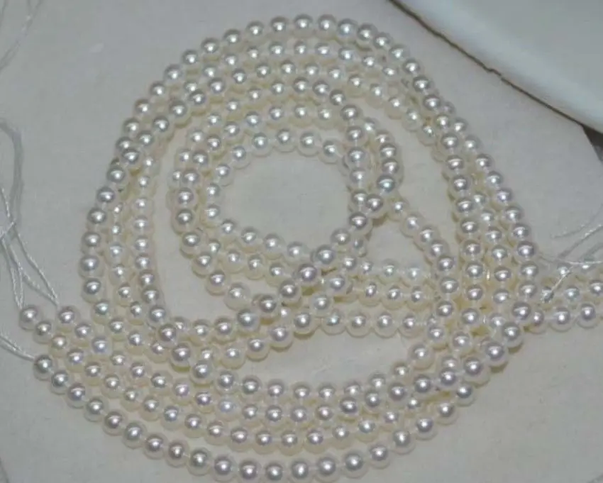 

Free Shipping xiuli 000277 Natural 1 Strands 6-7mm AAAAA+white luster round Loose Bead 14.5 pearl