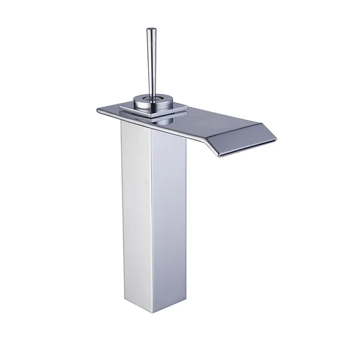 

Single Hole Cold & Hot Waterfall Bathroom Sink Vanitity Basin Faucet Mixer Taps Single Handle