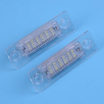 

beler 1 pair of 18 LED White License Plate Light Fit for Volkswagen VW Transporter T5 2003 2004 2005 2006 2007 2008 2009