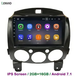 Lenvio ips Экран 2 Гб Оперативная память Android 7,1 dvd-плеер автомобиля для Mazda 2 2007 2008 2009 2010 2011 2012 4 ядра радио gps навигации