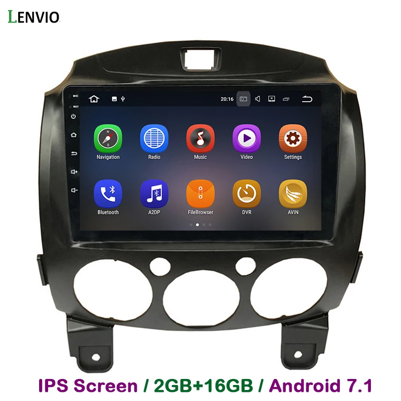Автомобильный DVD-плеер Lenvio IPS 2 Гб ОЗУ Din Android 7 1 для Mazda 2007 2008 2009 2010 2011 2012 радио GPS