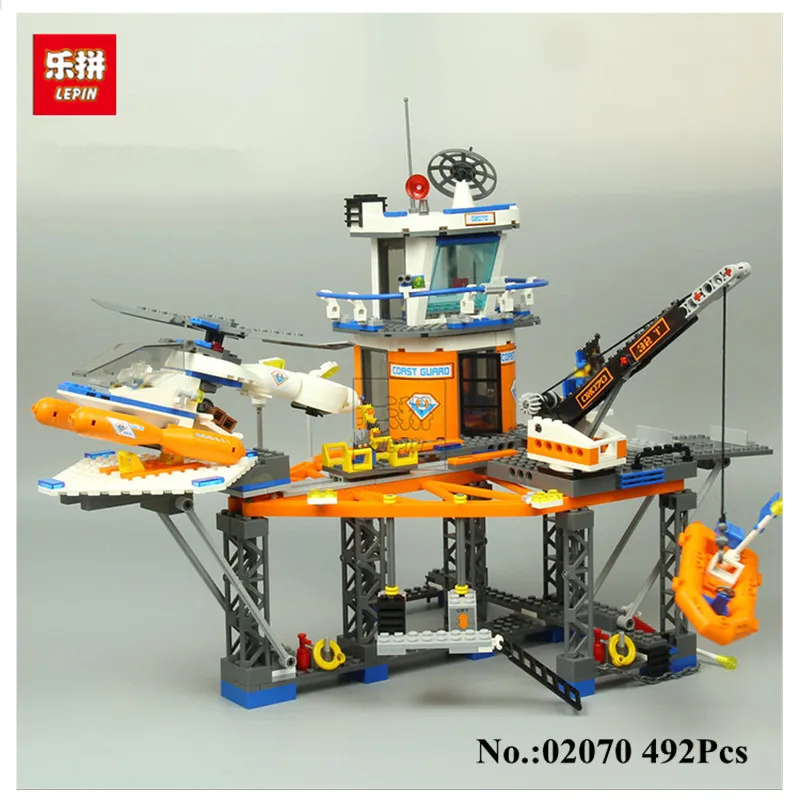 

IN-STOCK LEPIN 02070 492PCS Relax Coast Guard City Platform City CITY Series 4210 Assembled Building Blocks Brick Toys