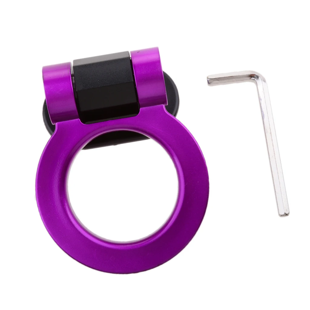 Racing Tow Hook Ring for Car SUV Front Rear Bumper Decoration ONLY ABS Plastic Apply Onto Bumper