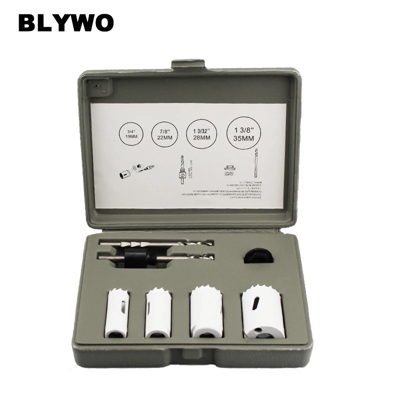 

7 Pieces High speed steel Bi-metal Hole Saw kit suit for Cutting Metal Steel Plastic Wood Sheet