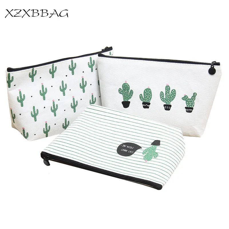 

XZXBBAG Fashion Multi-Function Cactus Zipper Handbag Portable Travel Daily Necessities Organizer Large Capacity Makeup Case