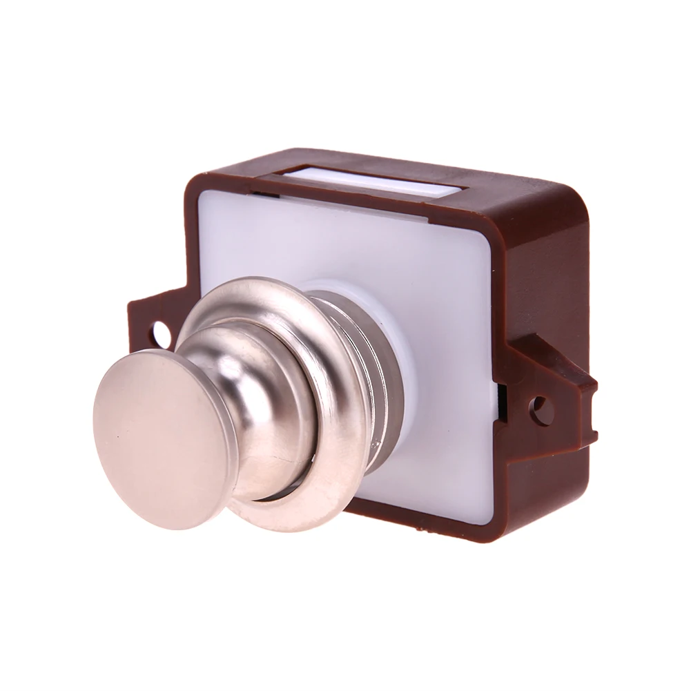 Large Push Lock Button Catch Lock Cupboard Door Knob Camper