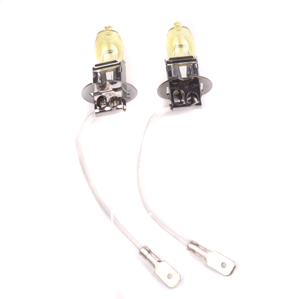 

2 x H3 PK22S 12V 3000K 100W Golden Yellow Auto Car HOD Halogen Bulbs Lamps Headlight Bulbs
