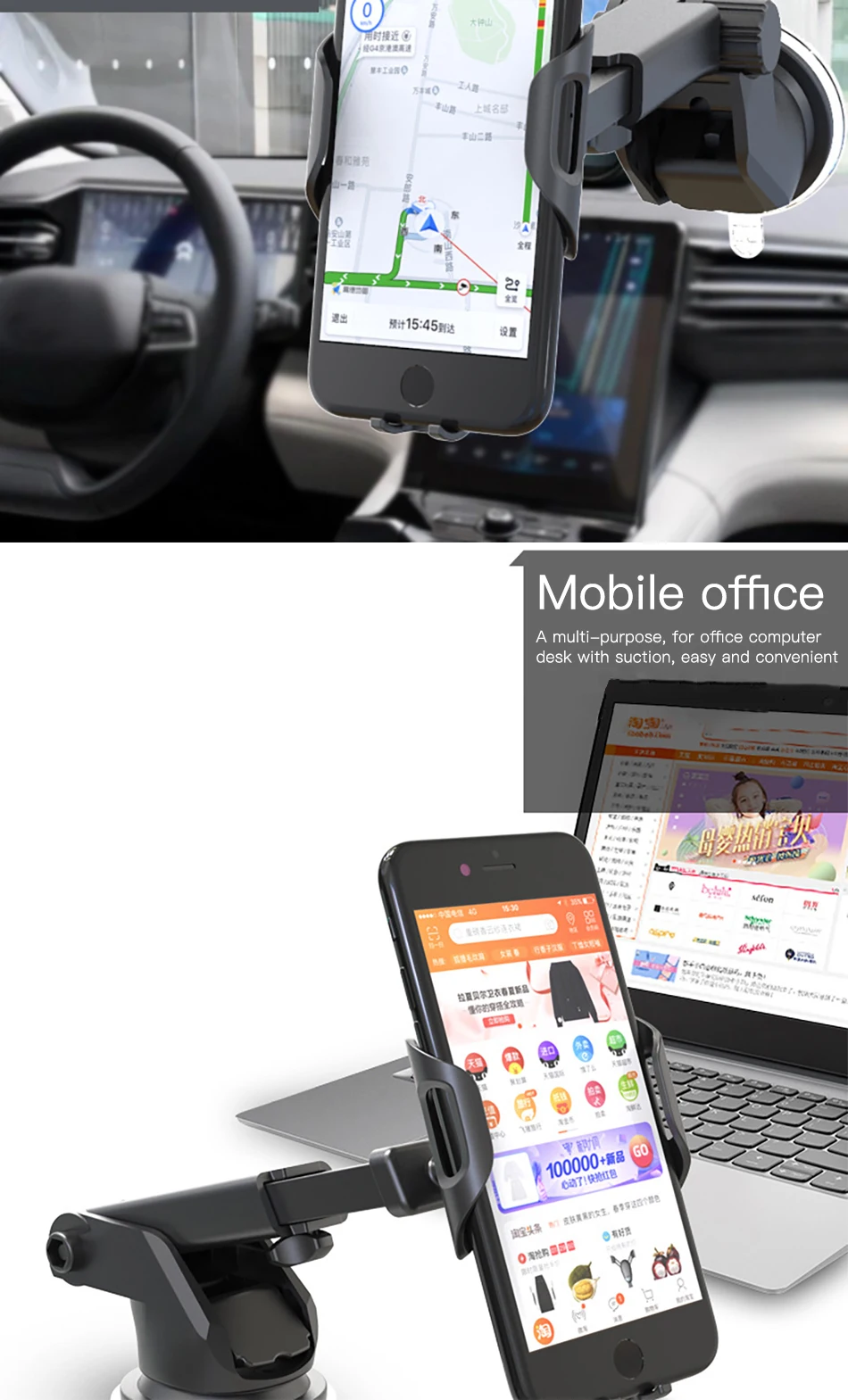 Автомобильный держатель ACCEZZ с вентиляционным отверстием, универсальный для iphone X, 8, 7, MAX, huawei, samsung, Xiaomi, автомобильный смартфон, гравитационная присоска, подставка