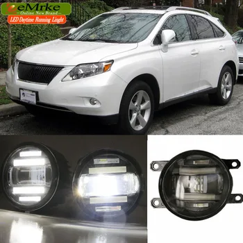 

eeMrke For Lexus RX350 RX450h AL10 2008-2015 Xenon White High Power 2 in 1 LED DRL Projector Fog Lamp With Lens