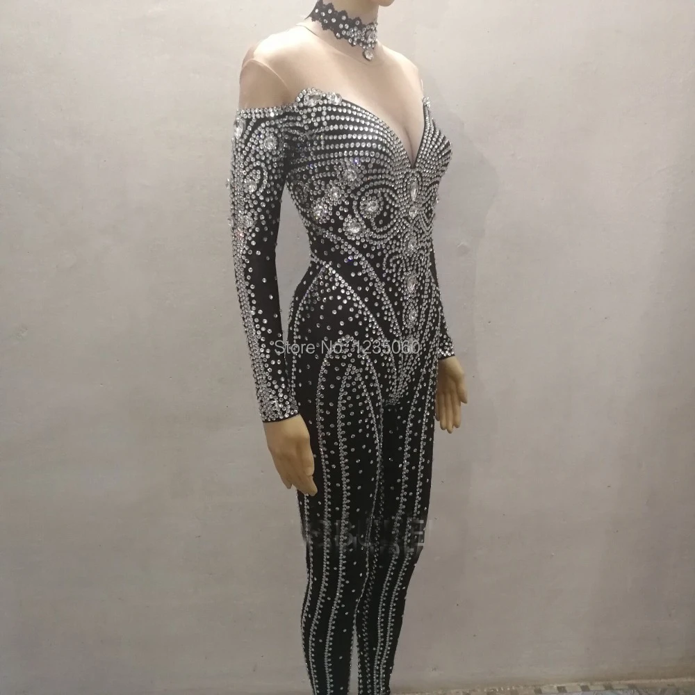 Zentai-Rhinestones-Black-Jumpsuit-Female-Crystals-Bodysuits-Nightclub-Stage-Costume-Singer-Party-Catwalk-Performance-Clothing (2)