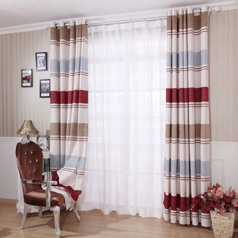 ZHH ( Single Panel ) Punching Rustic Window Curtains For living Room/ Bedroom Blackout Curtains