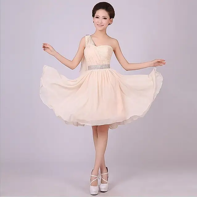 Elegant Light purple Strapless Short Bridesmaid Dresses 2016 Sexy