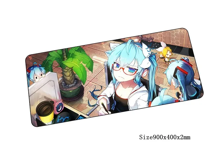 locked edge Hatsune Miku mouse pad 90x40cm pad to mouse notbook
