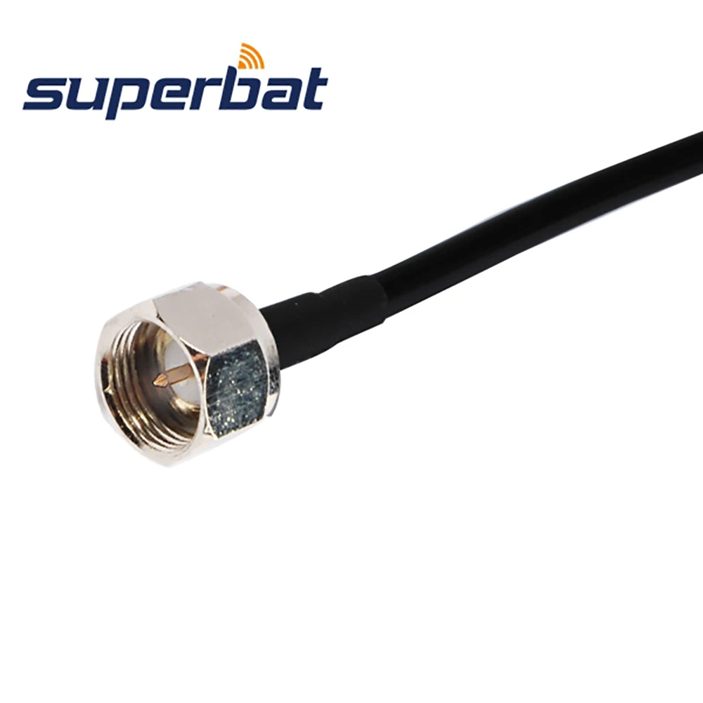 RG58 Coaxial Cable F Male to Plug Straight Crimp Jumper
