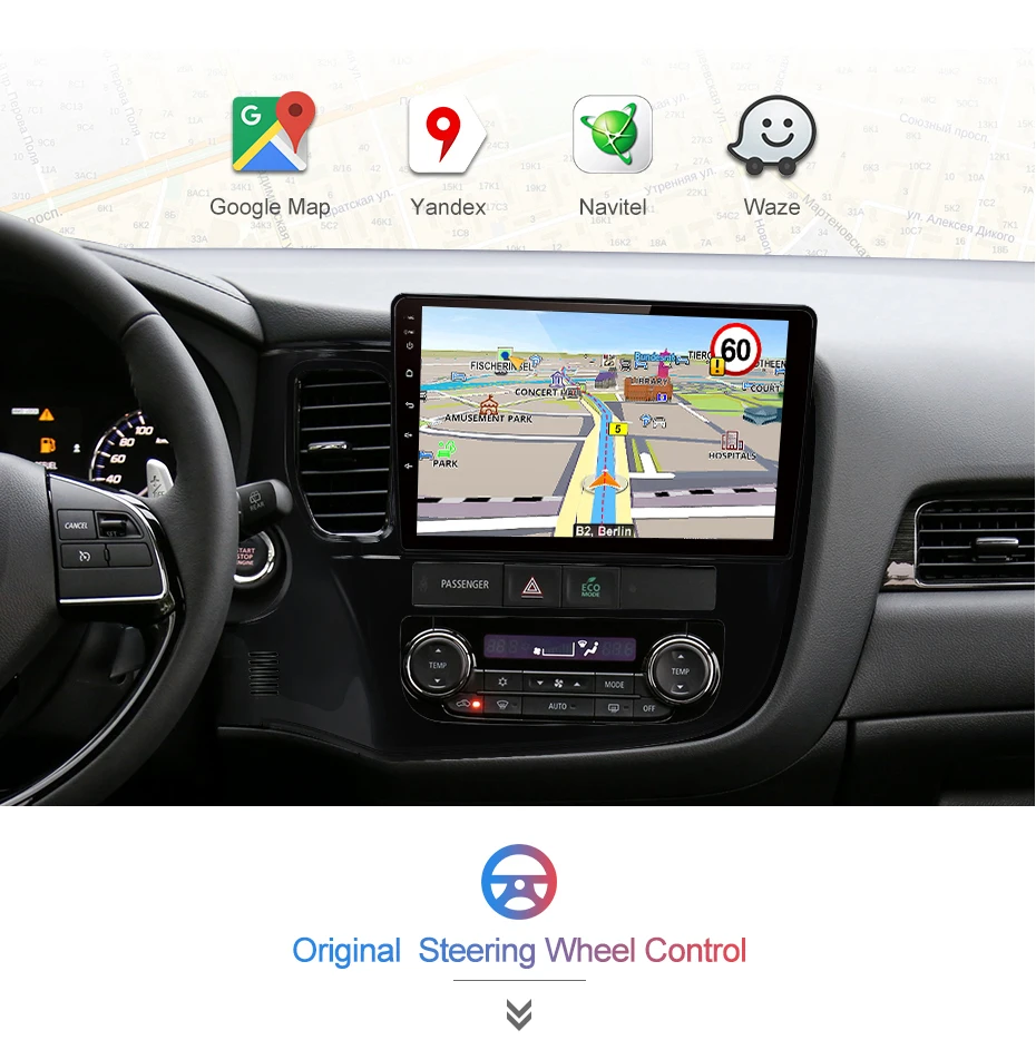 Perfect AWESAFE 2 din Android 8.1 Car DVD Player GPS for Mitsubishi Outlander 3 2012 2013 2014 2015 2016 2017 2018  Car Stereo Radio 7