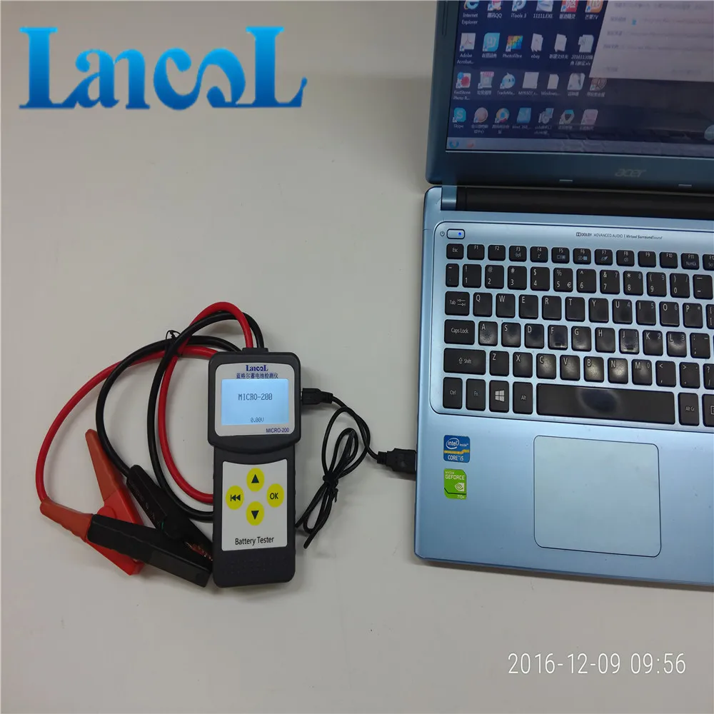 Lancol 12 В автомобильные Батарея тестер проверки MICRO 200 30 200Ah цифровой с USB для печати