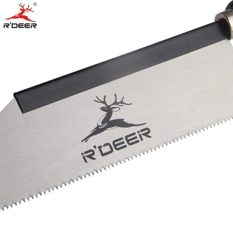 RDEER 8''/200mm Round Wood Handle Saw 65# Manganese Steel Pruning Gardening Jig Saws Woodworking Hand Tools