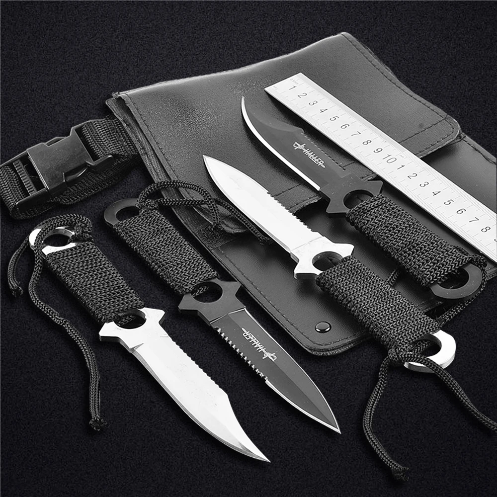 DOXA Wholesale 4Pcs/lot Stainless Steel 440C Scuba Dive Knife Set