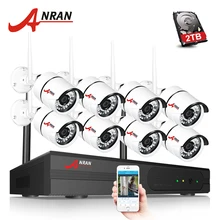 ANRAN видеонаблюдения P2P HD 8CH WI-FI NVR День Ночь Видео Открытый Водонепроницаемый ИК-36 1080 P Беспроводной IP Камера безопасности Системы