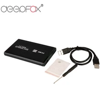 DeepFox HDD Caddy Корпус 2,5 дюйма SATA SSD мобильный диск ящики жесткий диск для ноутбука 2,5 HDD чехол для Windows/Mac