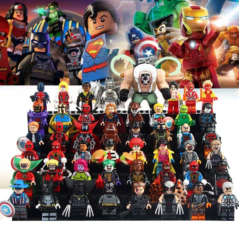 

TMGT Latest Building Blocks Single Sale Union Jack Omega Forge Pyro Super Hero X-Men Building Blocks Bricks Dolls Kids DIY Toys