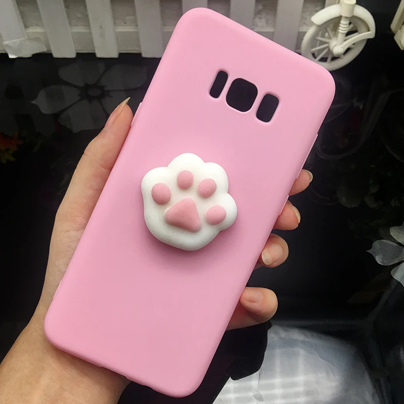 3d Squishy Cat Silicon TPU Soft Cases For Samsung Galaxy S8 S9 plus S7 S6 J3 J5 J7 2017 j510 J710 j310 A6 Candy Back phone Cover (8)