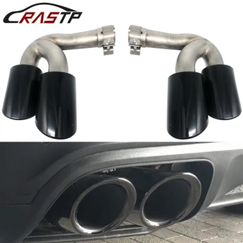 

RASTP-2PCS Stainless Steel Exhaust Tips Muffler Tail Ends for Porsche Cayenne 2018 Vehicle Modification Mufflers RS-CR8131