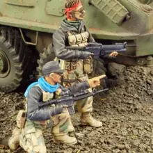Масштаб 1/35 Неокрашенная фигурка из смолы Covert Ops группа спецназа в