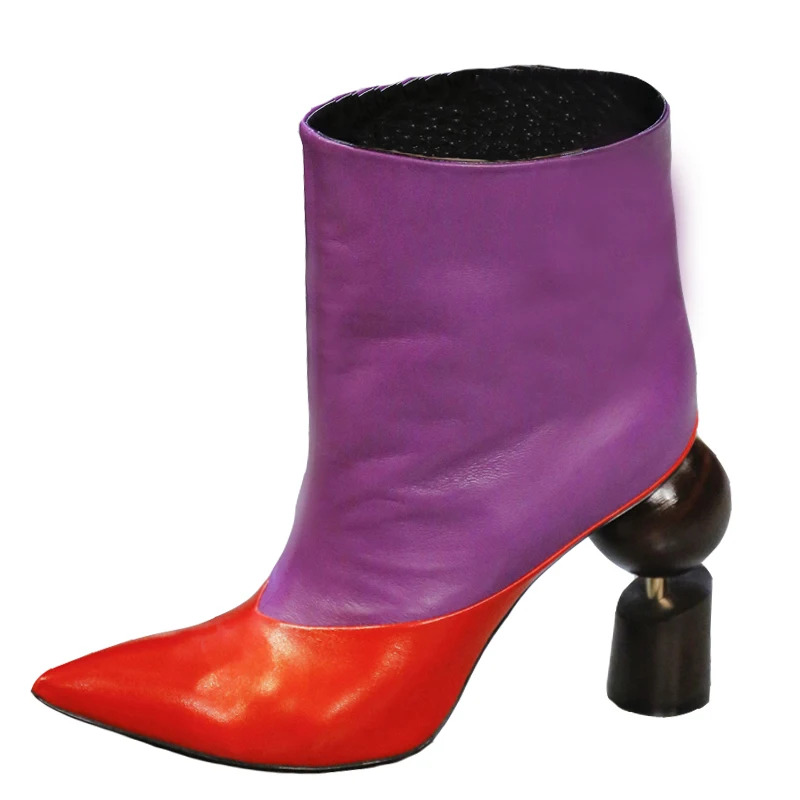 Extraño Del Blanco Picture Botas Negro Pie Zapatos Para Mujer Dedo Otoño As Picture Cortas Alto Tacón Moda Clásico De as Tobillo Puntiagudo Hqw8rH6