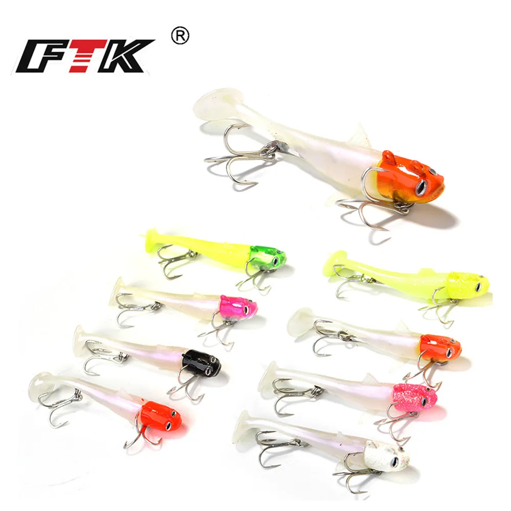 

35-55g Jig Lead Head Silicone bait Fishing Lures 10-12cm Rubber Worm Jigging Bait Wobbler Shads Soft Lure Bass For Fishing