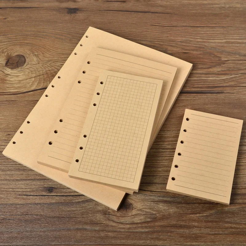 Kraft paper brown lined paper notebooks filler paper grid pages