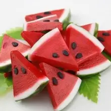 Модель ломтиков арбуза ложное Моделирование игры игрушки еда фрукты и овощи готовой продукции Пластик Унисекс