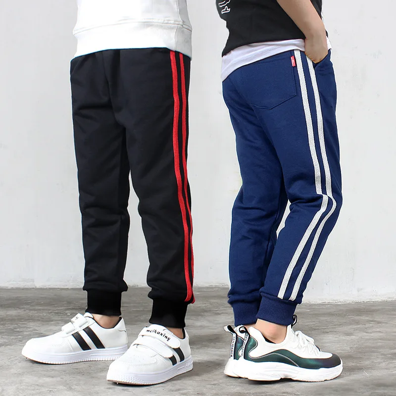 

Boys Pants Sports Striped Pants Full Length Boy Sweatpants Casual Spring Autumn Teen Boys Joggers Clothes for 6 8 10 12 14 Years