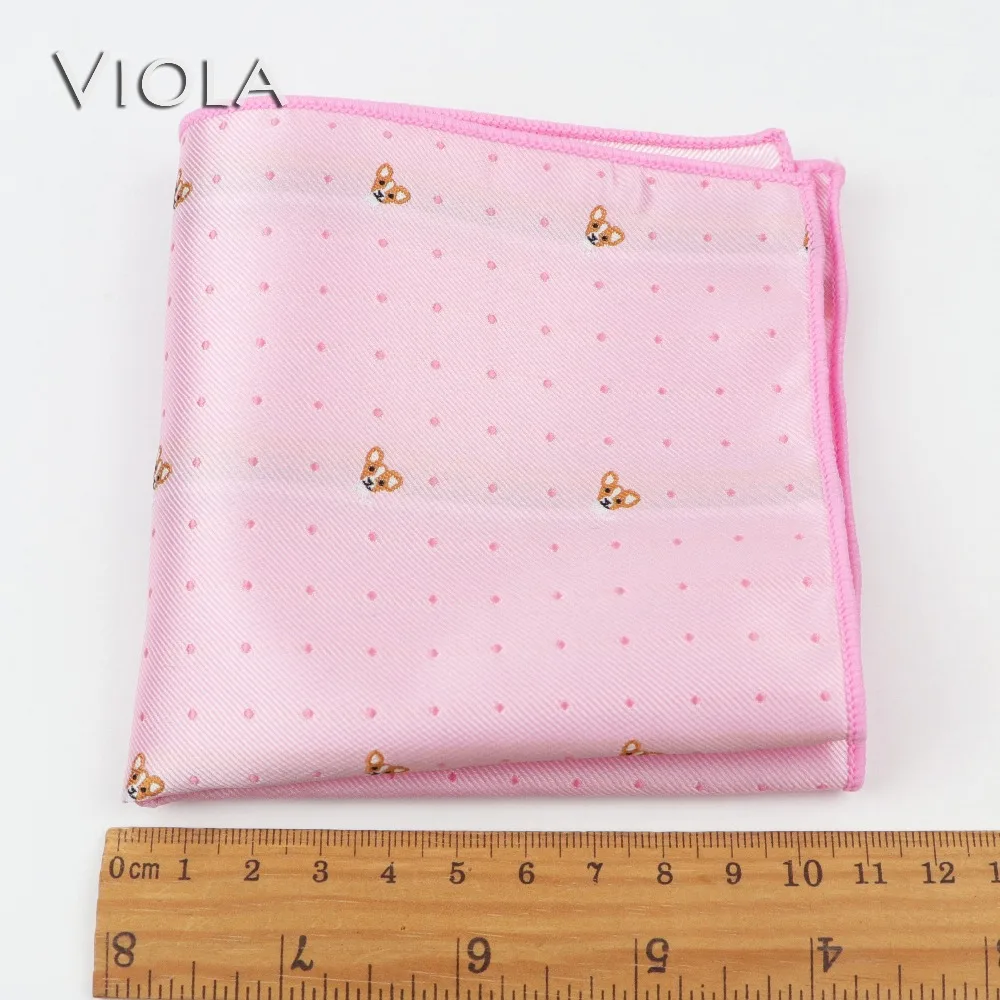 Lovely Corgi Teddy Doggy Jacquard Bowtie Set Men Hankie Butterfly Business Bow Tie Handkerchief Pocket Square Accessory Gift