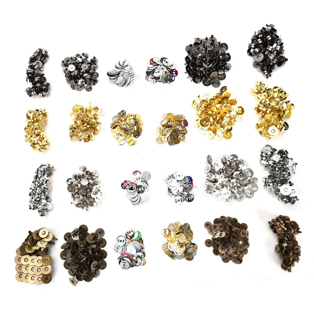14mm/18mm Purse Clasps Sewing Buttons For Handbag Craft Sewing Leather Coat Buttons Magnetic Metal Snaps Fasteners Bag