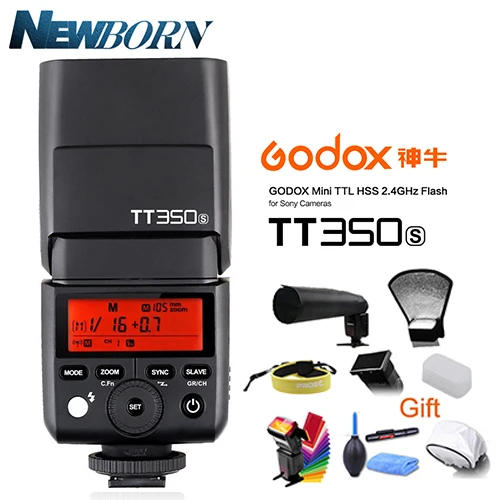 Godox Mini speed lite ttl TT350S высокоскоростной 1/8000s GN36+ 2,4G беспроводной пусковой механизм Xpro-S для камеры sony с бесплатным подарком - Цвет: kit 2