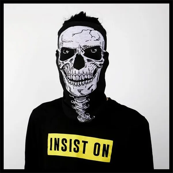 

Hot Sale Multifunction Cosplay Bike Skeleton Mask Costume Halloween CS Mask Cycling Motorcycle Paintball Half Face Mask Winter