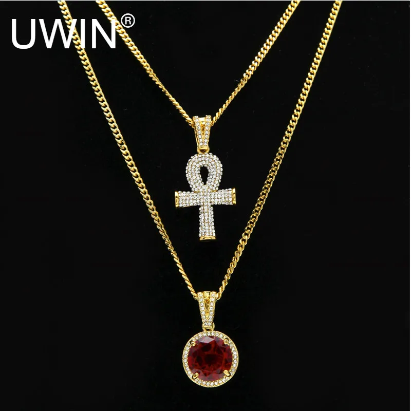 Buy UWIN Men Hip hop Jewelry Set Lced Out Rhinestone