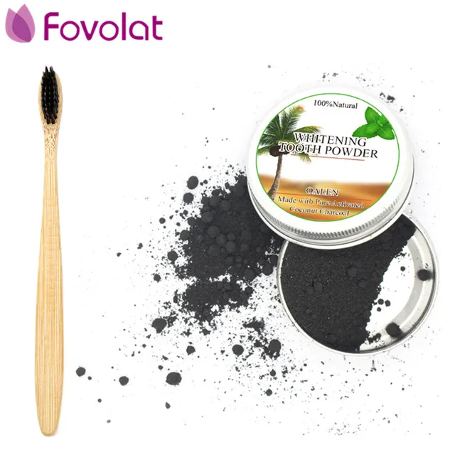 Daily Use Natural Teeth Whitening Scaling Powder Oral Hygiene Bamboo Toothbrush Toothpaste ...