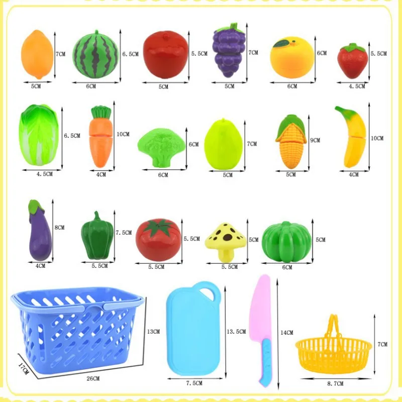 24/23 шт./набор игрушка для резки фруктов и овощей Детский Комплект кухонных игрушек для раннего развития и образования