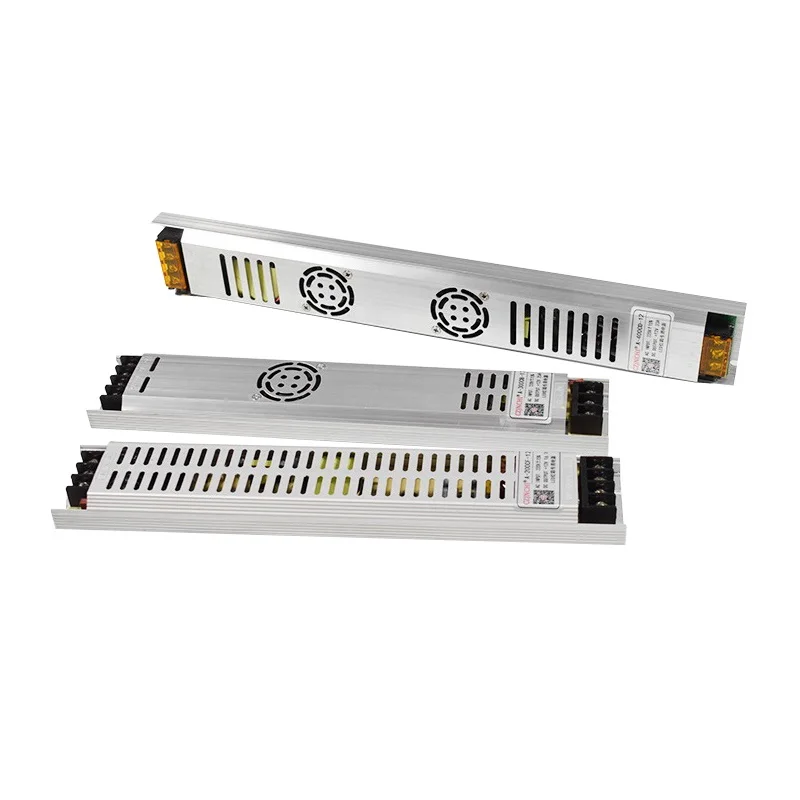 Сверхтонкий светодиодный источник питания DC12V 5V 24V 200W 300W Светодиодный драйвер