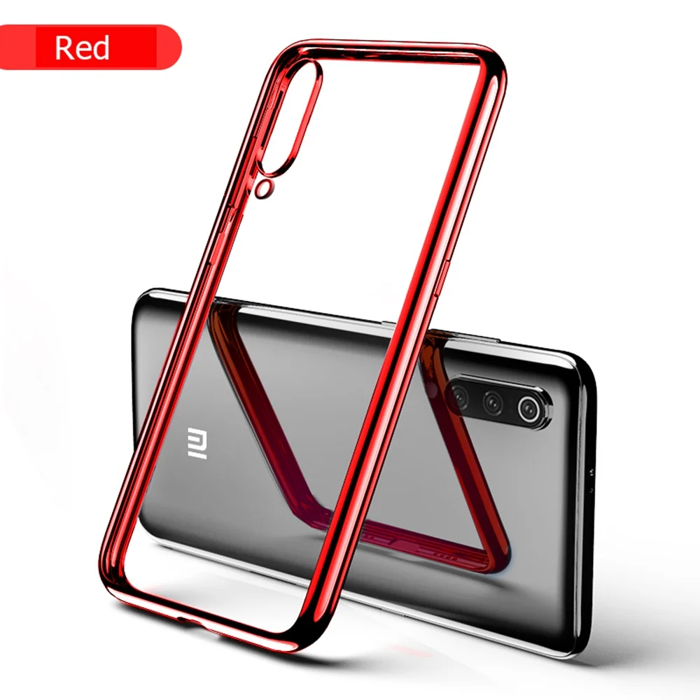 Для Xiaomi 9 все включено покрытие ТПУ мобильный телефон оболочка для Redmi K20pro прозрачный мягкий чехол анти-осень Чехол для мобильного телефона - Цвет: Red
