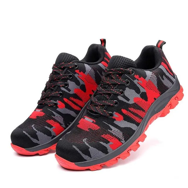 

Camouflage Steel Toe Shoes Men Work Boots Breathable Work Safety Shoes for Man Steel Puncture Proof Construction Safety Boots
