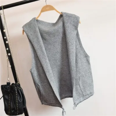 

2019 New Arrival Women Vest clip Spring and Autumn Loose Female Cardigan Plus Size cape Sweater Outerwear