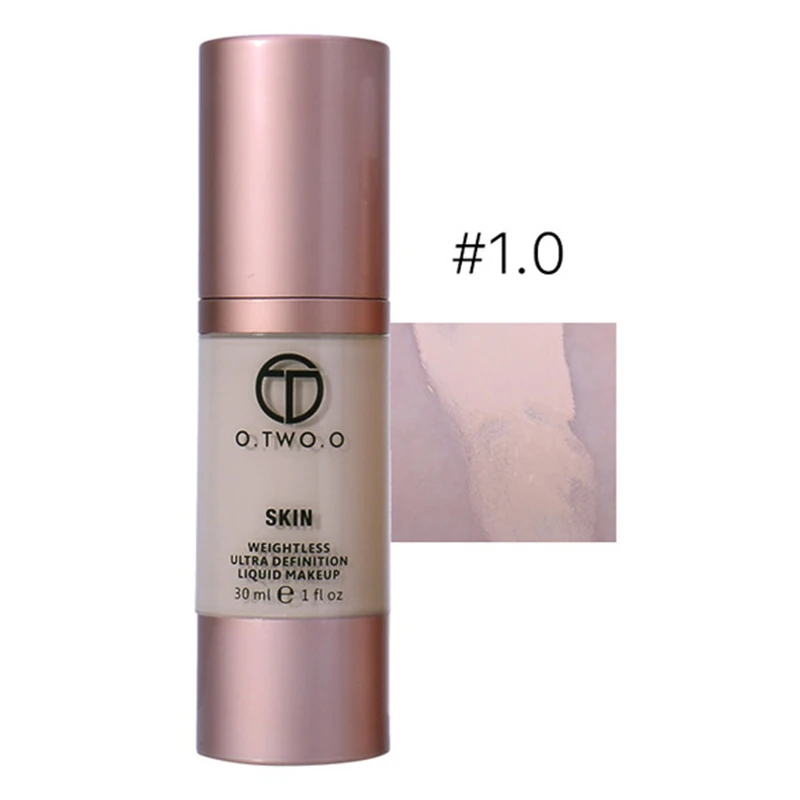 O.TWO.O 4 Colors Liquid Foundation Cream Make Up Foundation Makeup Primer Beauty Waterproof Coverage Base