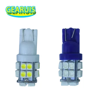 

100pcs T10 20 SMD 3528 LED W5W 20smd 1210 501 168 Auto Door Light Car Side Light Bulb Interior Light White Blue Red Green 12V