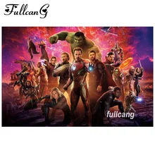 

FULLCANG diy diamond embroidery new avengers infinity war marvel mosaic 5d diamond painting cross stitch full square drill D905
