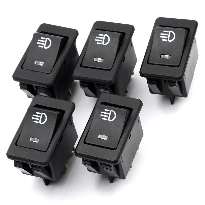 2017 HOT SALE 5 X 12V 35A Car Auto Fog Light Rocker Toggle Switch Blue